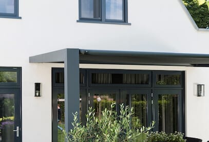 Aluminium terrasoverkapping met doek